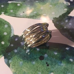 wrapped sterling brutalist ring size 7
